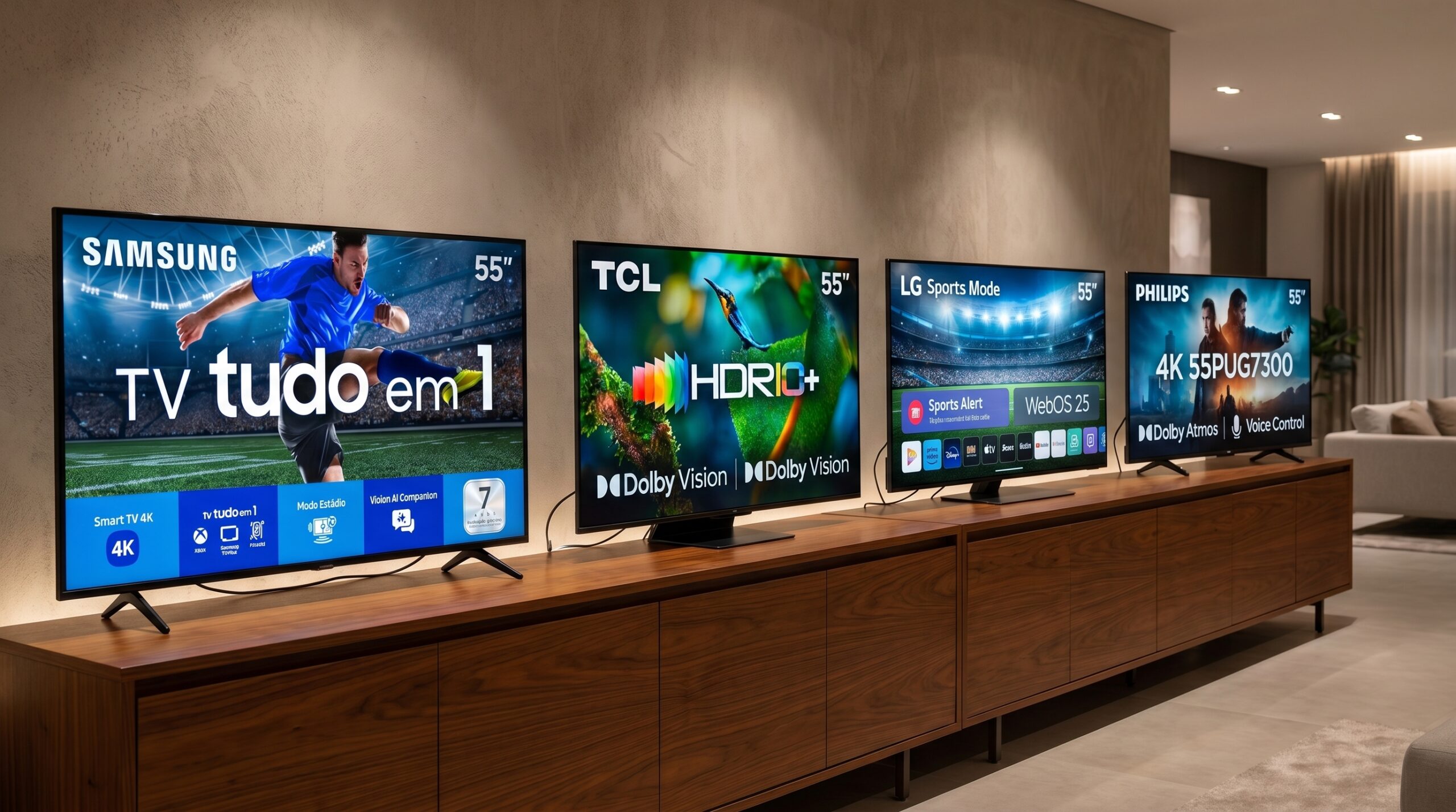 Melhores Smart TVs 55 2026